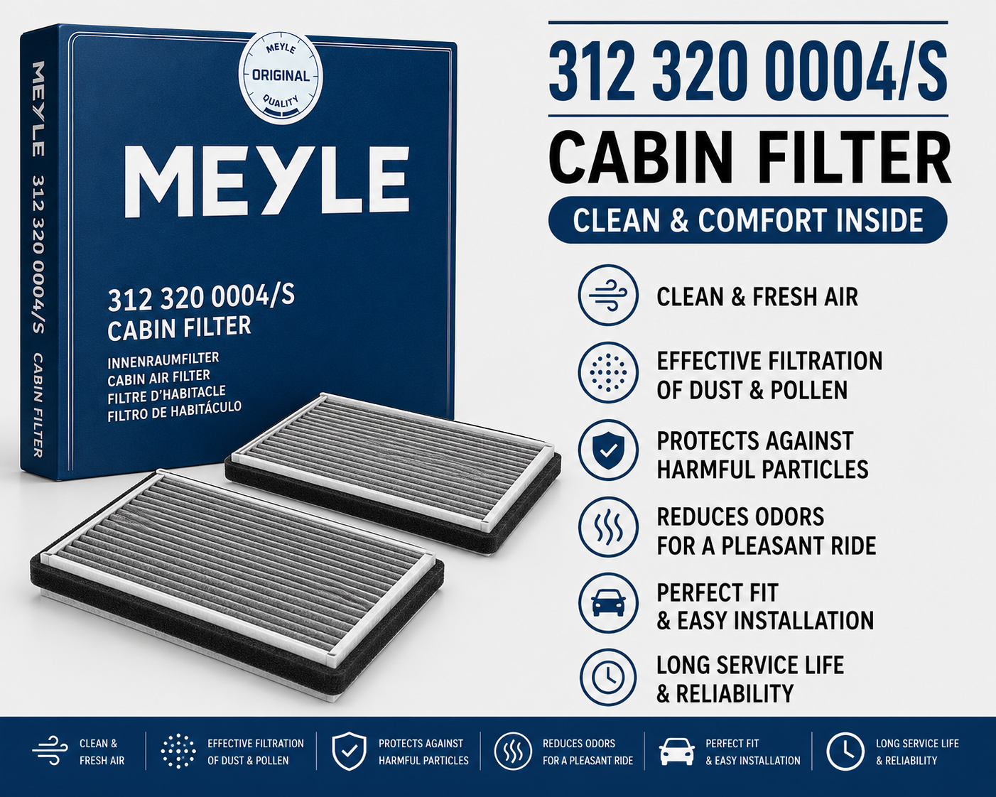 MEYLE 312 320 0004/S FILTER-- CABIN FILTER