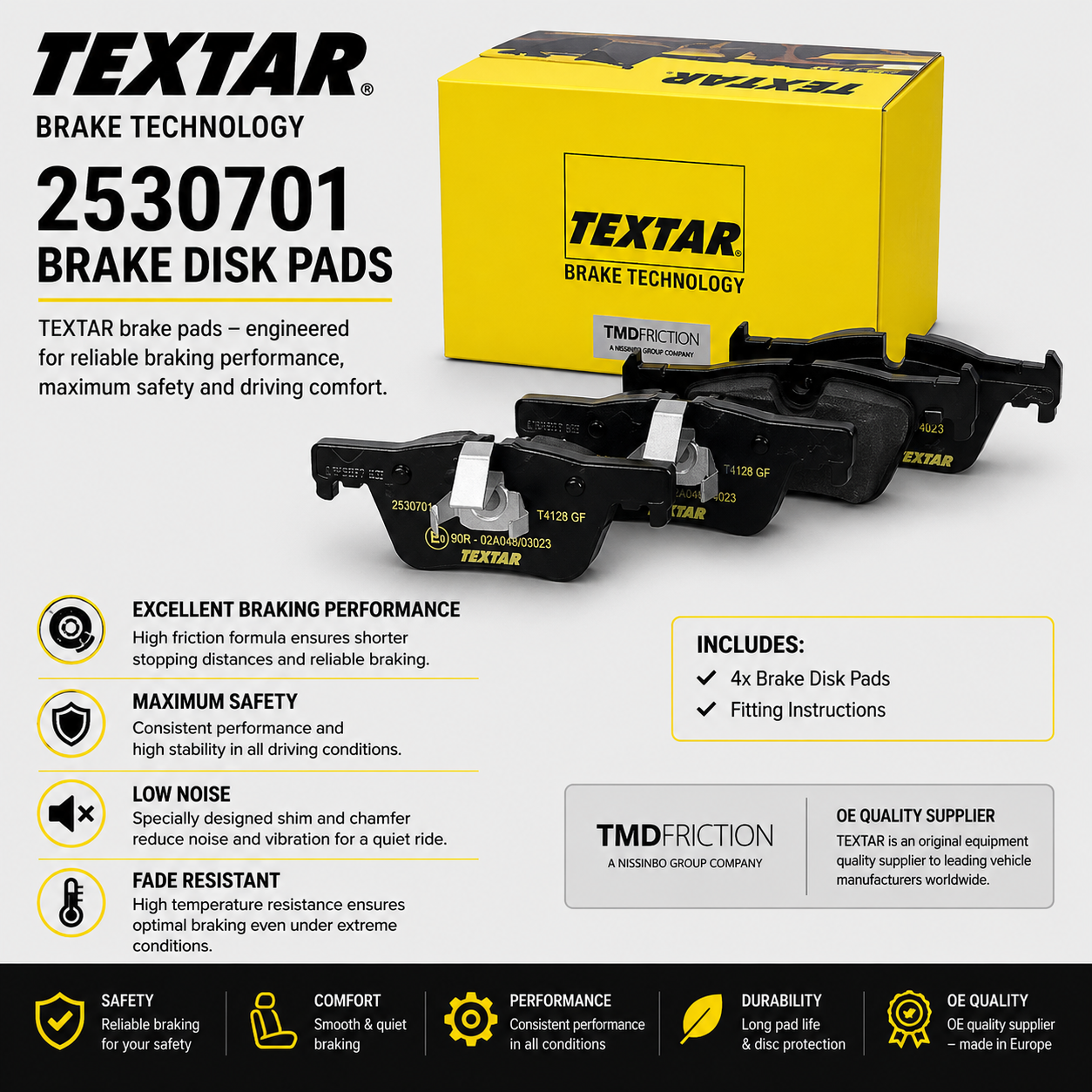 TEXTAR 2530701 Brakes, Brake Disk Pads