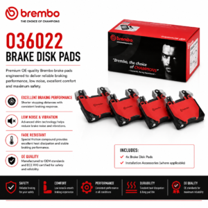 BREMBO O36022 Brakes, Brake Disk Pads