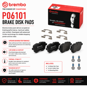BREMBO P06101 Brakes, Brake Disk Pads
