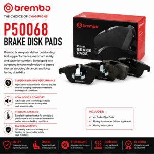 BREMBO P50068 Brakes, Brake Disk Pads