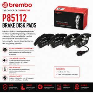 BREMBO P85112 Brakes, Brake Disk Pads