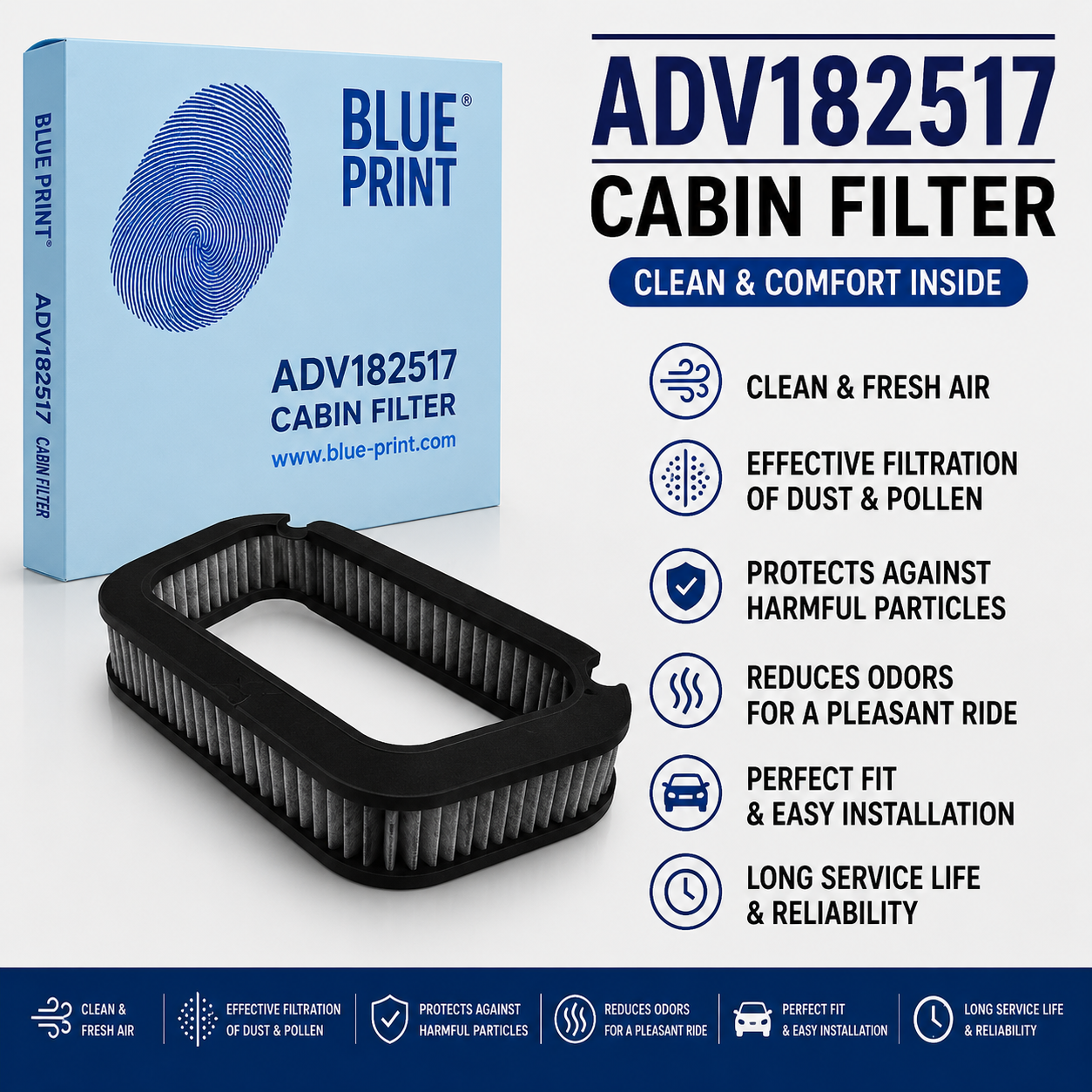 BLUE PRINT ADV182517 FILTER-- CABIN FILTER