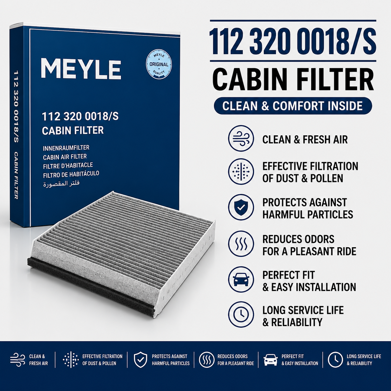 MEYLE 112 320 0018/S FILTER-- CABIN FILTER