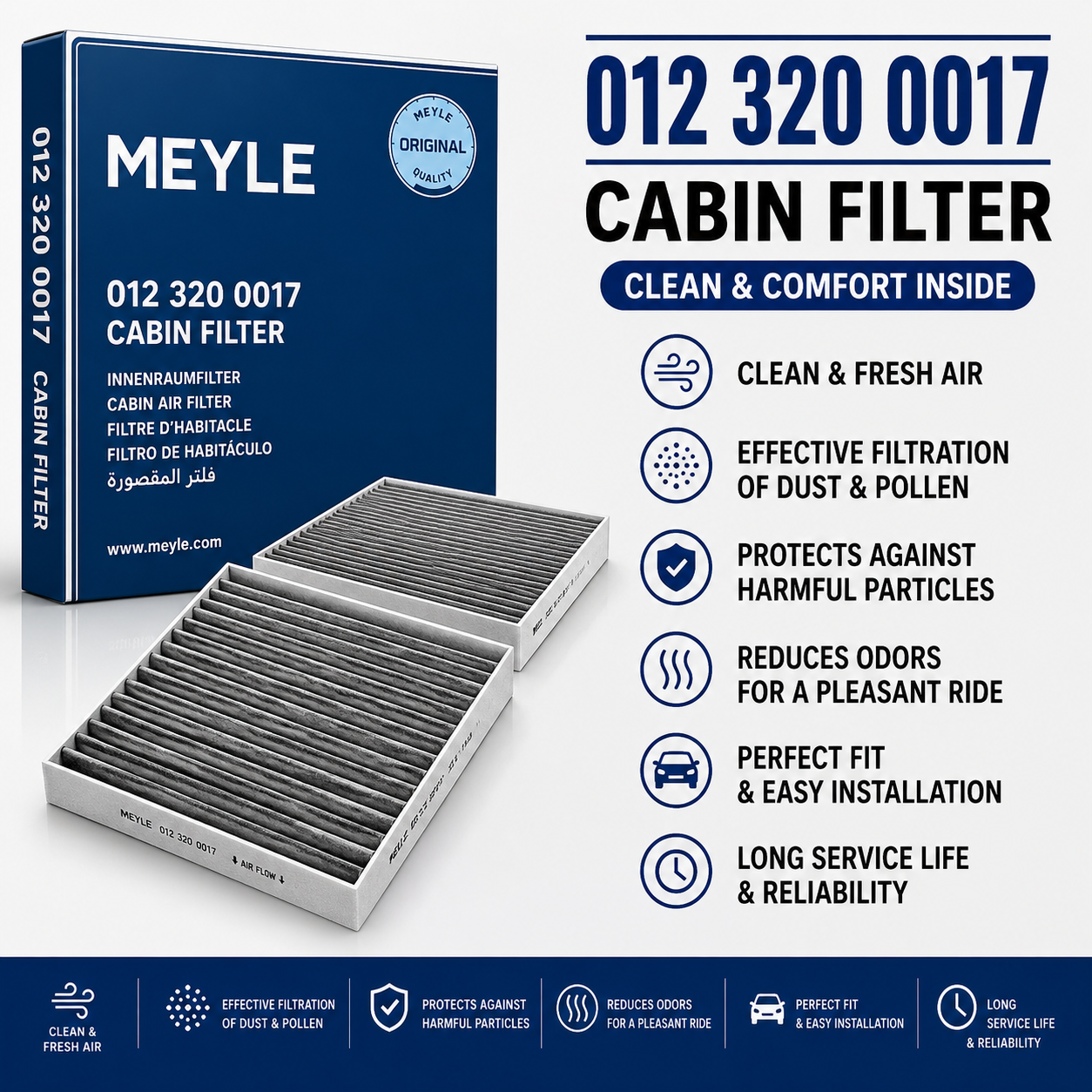 MEYLE 012 320 0017 FILTER-- CABIN FILTER