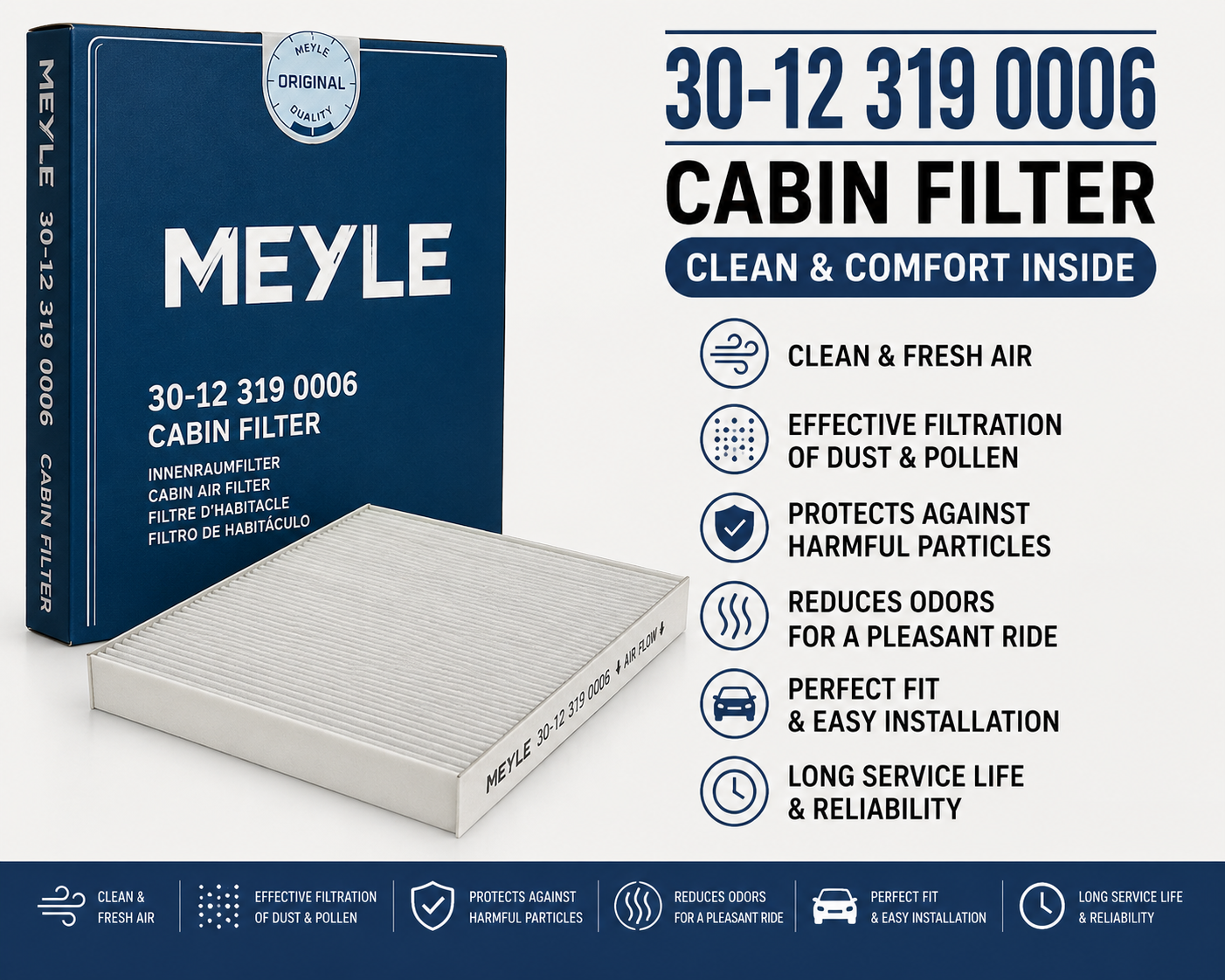 MEYLE 30-12 319 0006 FILTER-- CABIN FILTER