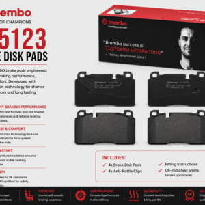 BREMBO P85123 Brakes, Brake Disk Pads