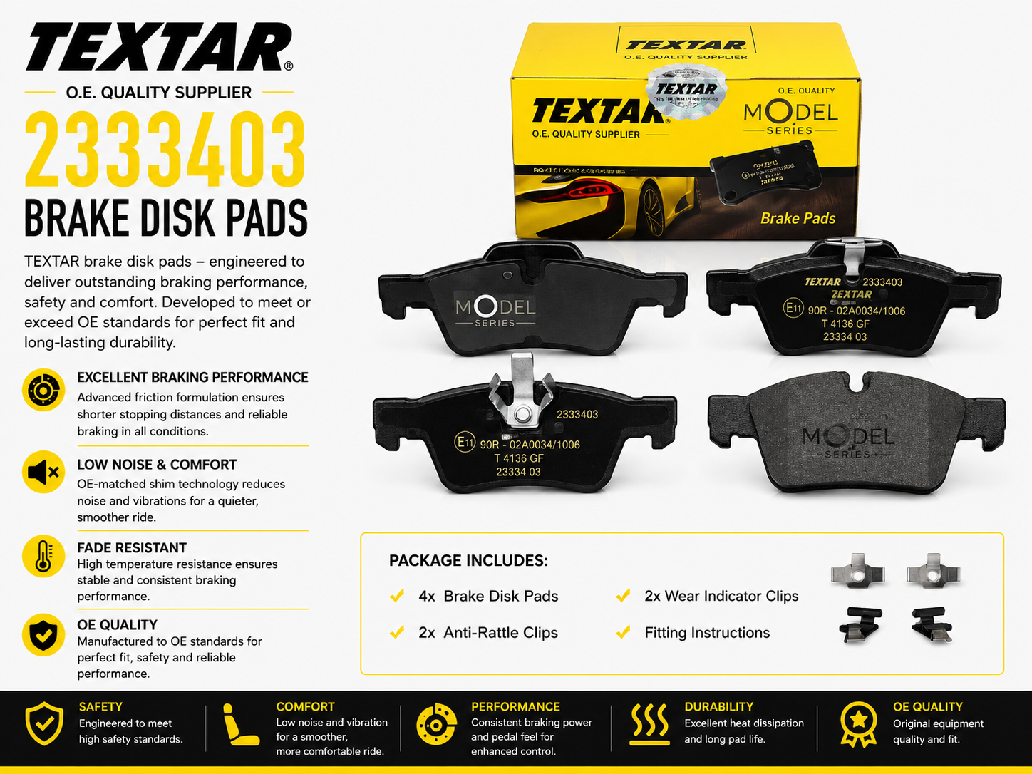 TEXTAR 2333403 Brakes, Brake Disk Pads