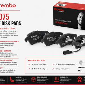 BREMBO P85075 Brakes, Brake Disk Pads