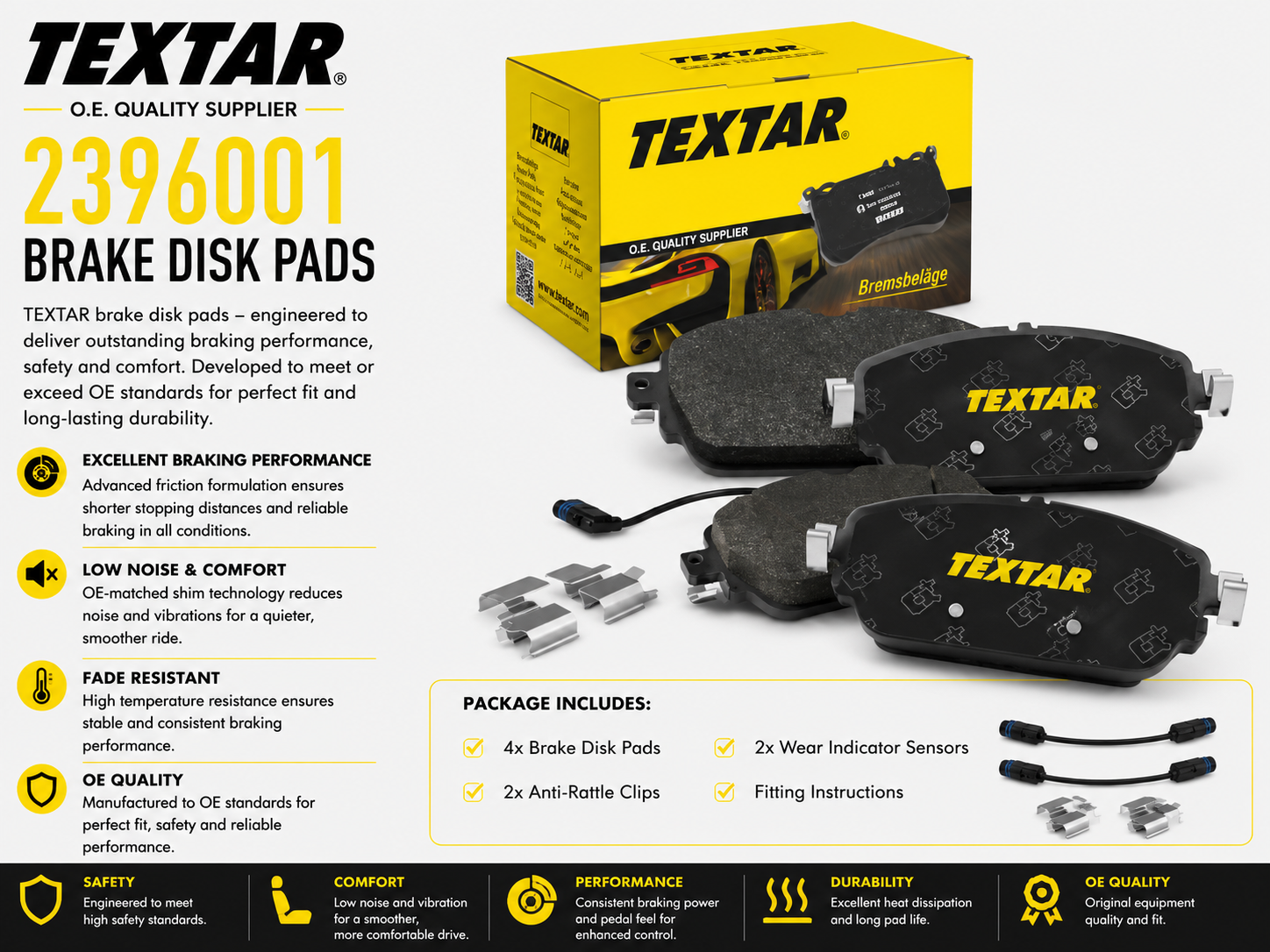 TEXTAR 2396001 Brakes, Brake Disk Pads