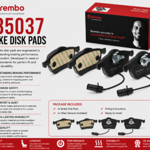 BREMBO P85037 Brakes, Brake Disk Pads