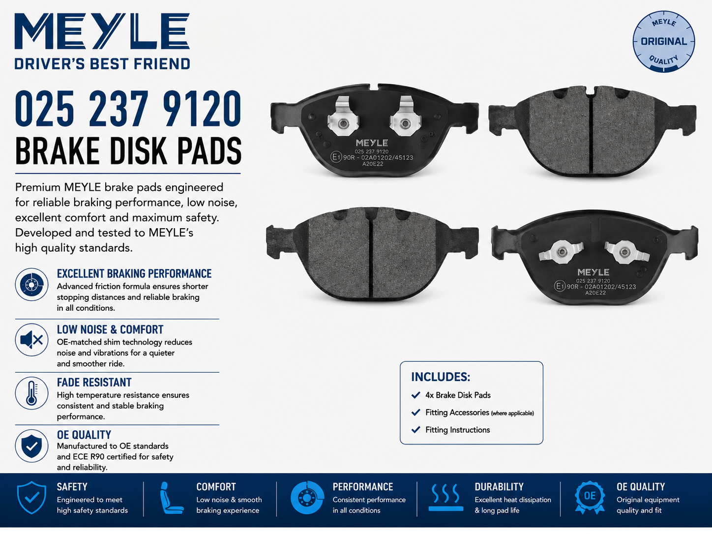 MEYLE 025 237 9120 Brakes, Brake Disk Pads