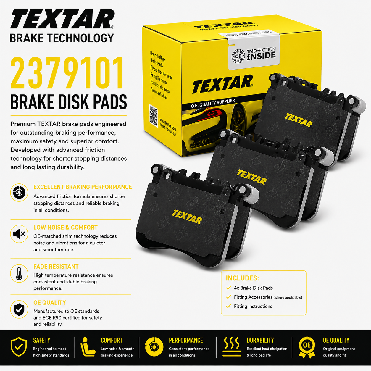 TEXTAR 2379101 Brakes, Brake Disk Pads