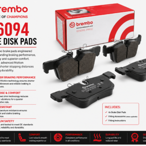 BREMBO P06094 Brakes, Brake Disk Pads