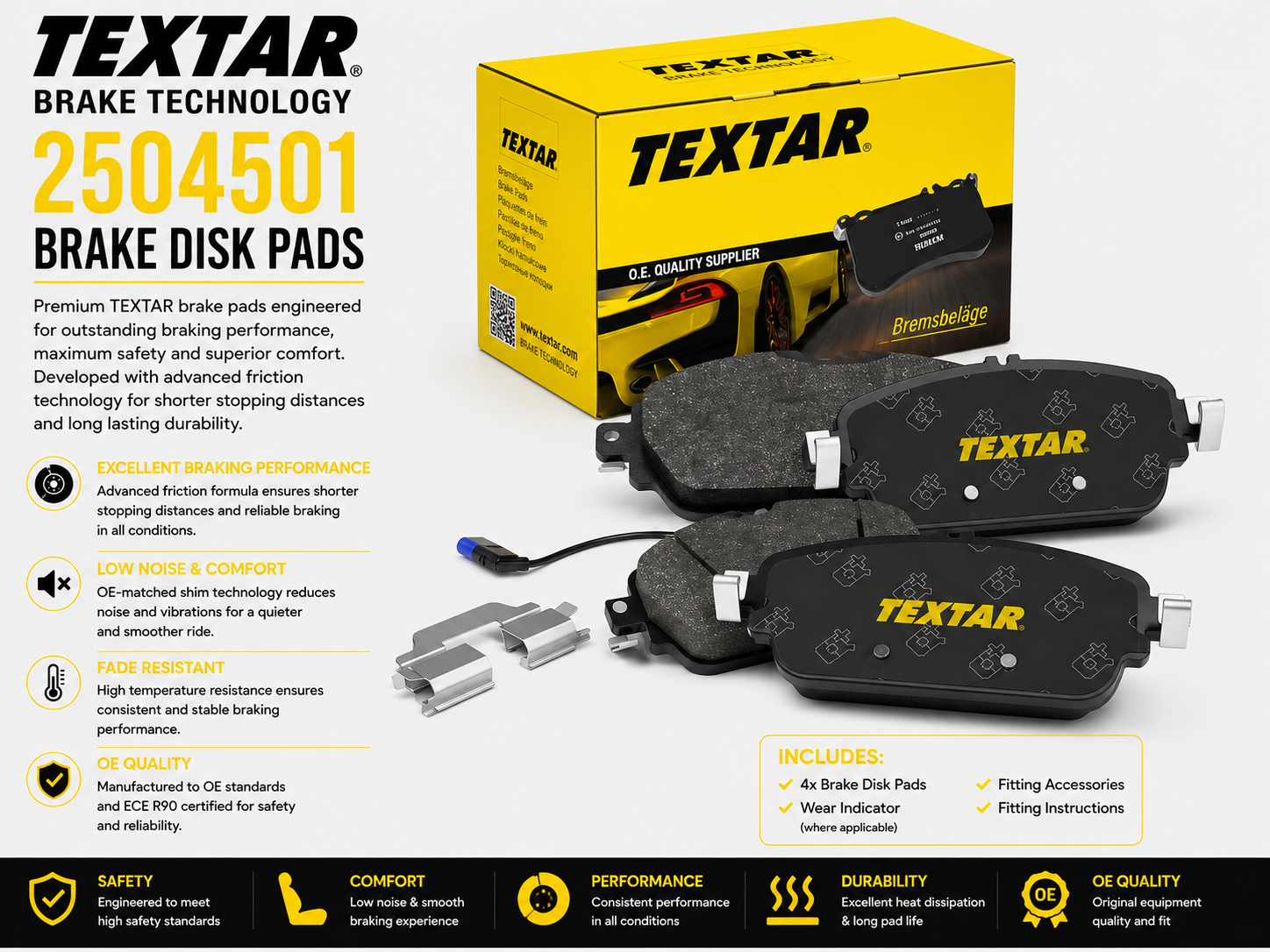 TEXTAR 2504501 Brakes,brake dics pads