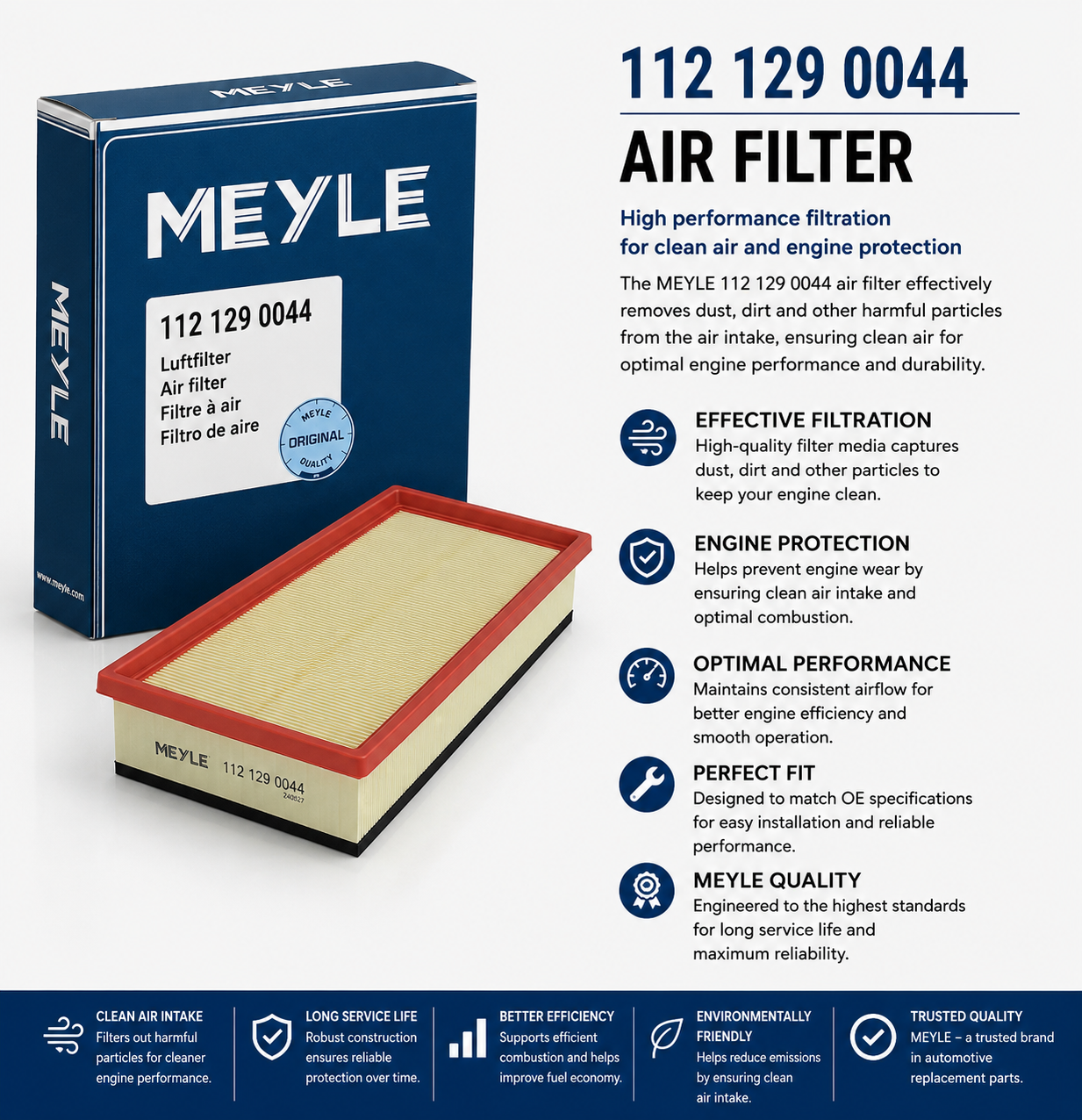 MEYLE 112 129 0044 Filter, Air Filter