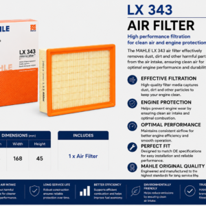 MAHLE LX 343 Filter, Air Filter