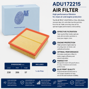 BLUE PRINT ADU172215 Filter, Air Filter