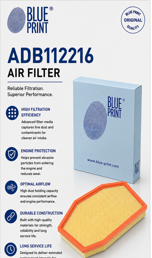 BLUE PRINT ADB112216 Filter, Air Filter