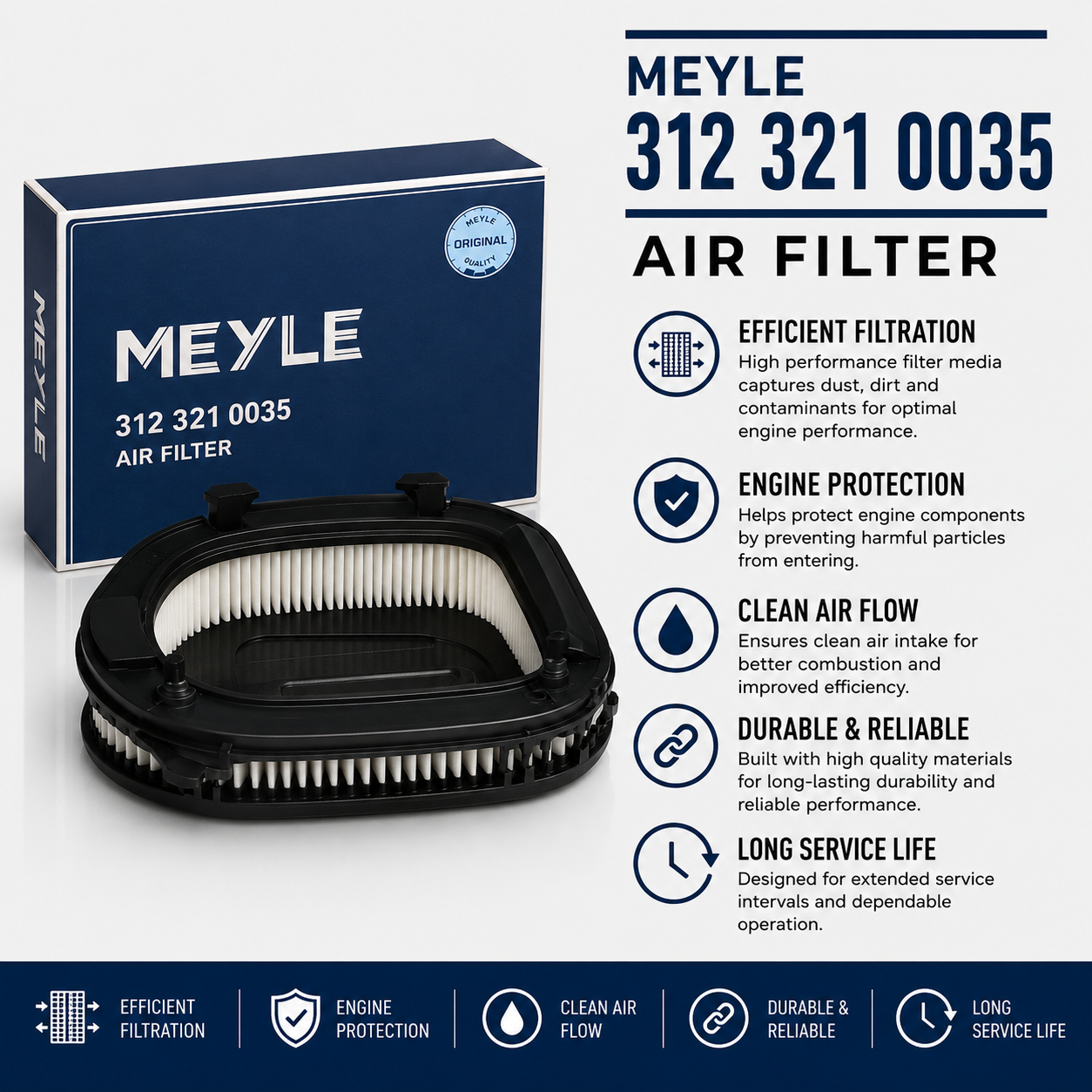 MEYLE 312 321 0035 Filter, Air Filter