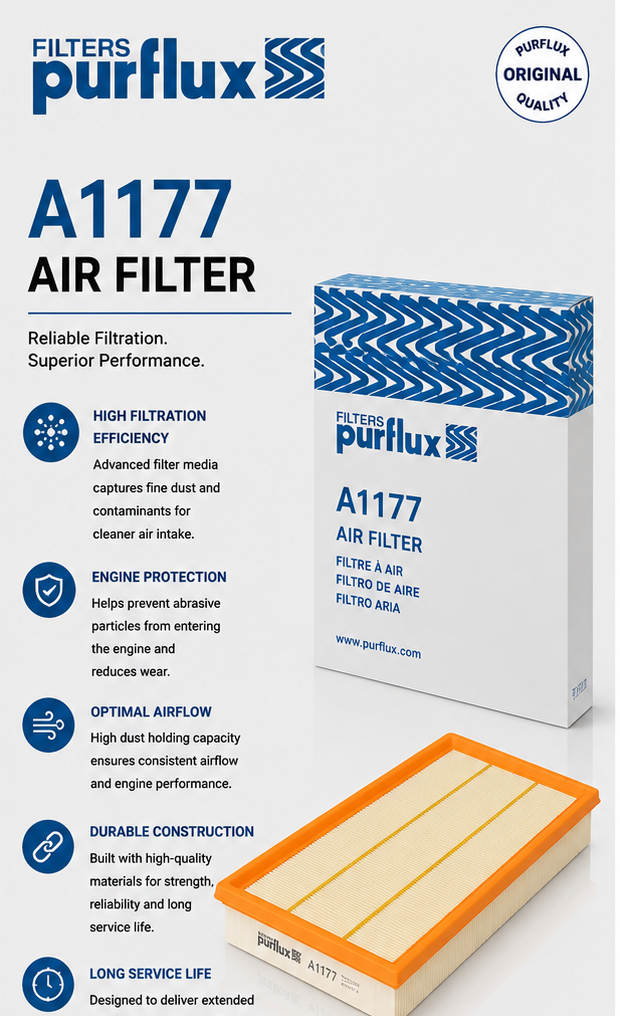 PURFLUX A1177 Filter, Air Filter