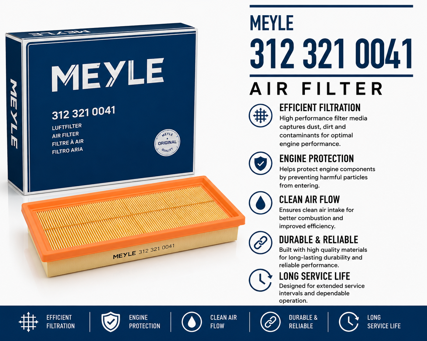 MEYLE 312 321 0041 Filter, Air Filter