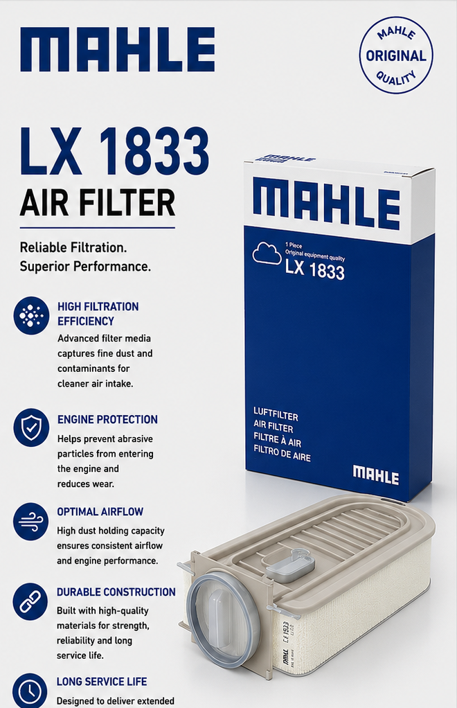 MAHLE LX 1833 Filter, Air Filter