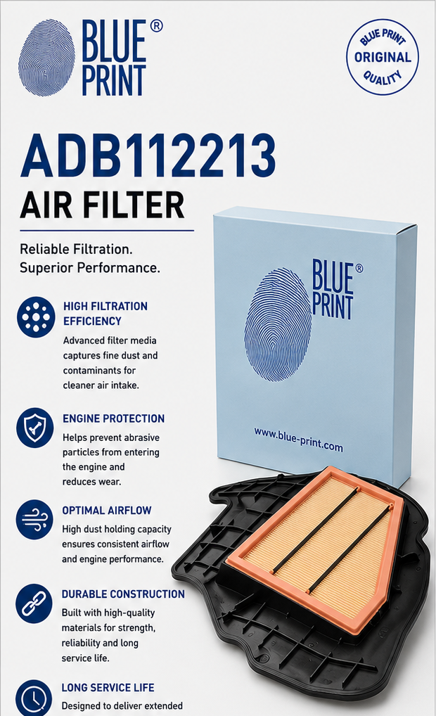BLUE PRINT ADB112213 Filter, Air Filter
