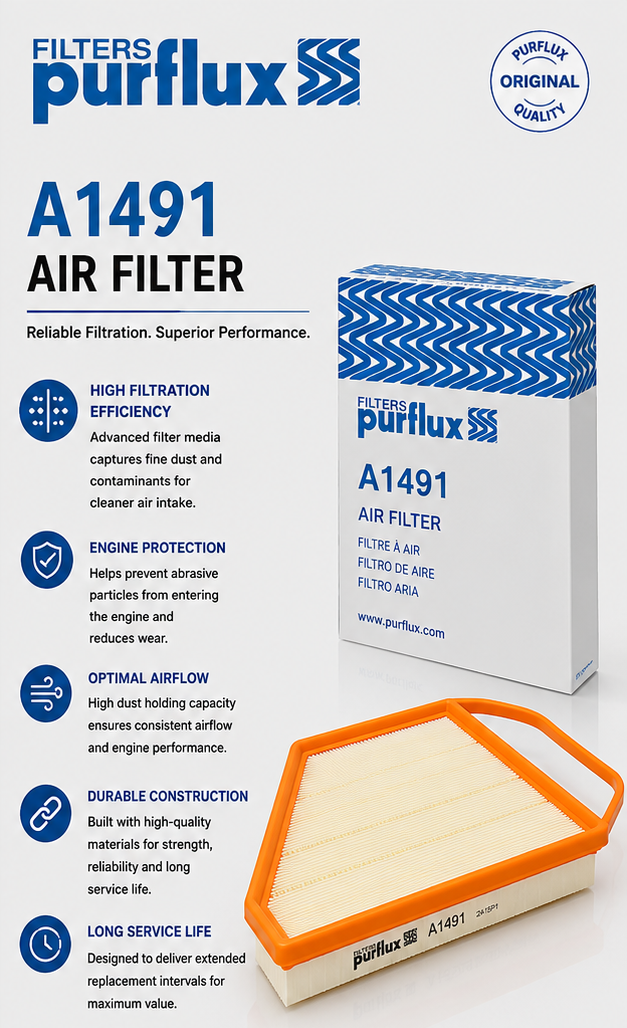 PURFLUX A1491 Filter, Air Filter