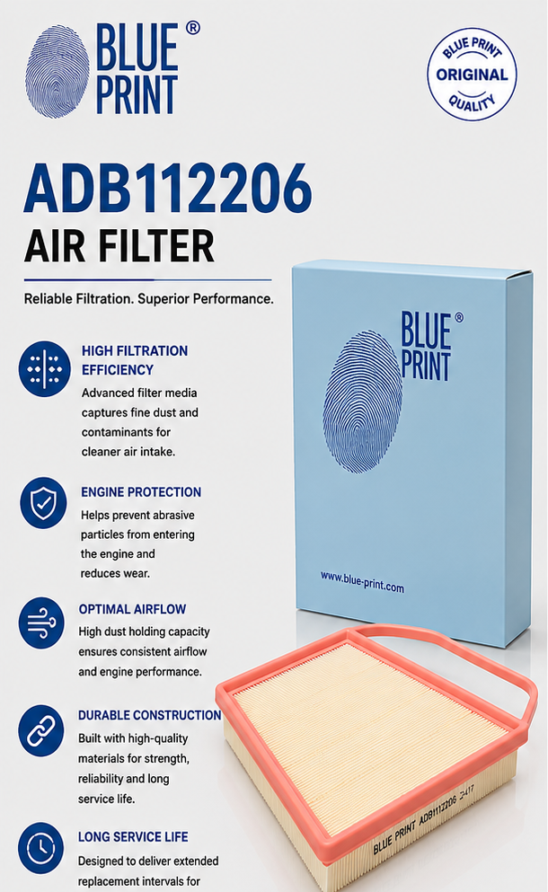BLUE PRINT ADB112206 Filter, Air Filter