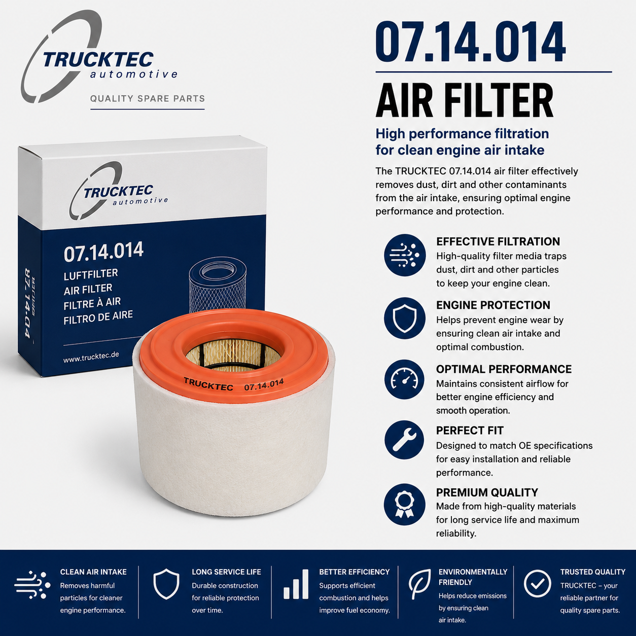 MAHLE LX 2607/2 Filter, Air Filter