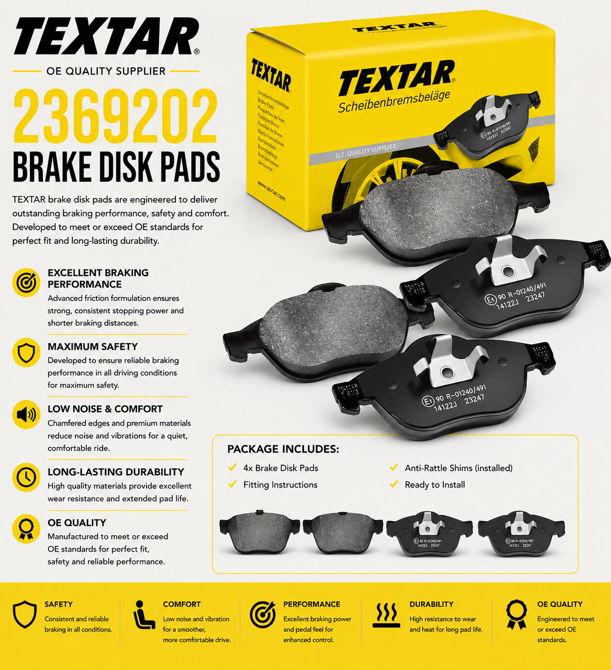 TEXTAR 2369202 Brakes , Brake Disk Pads