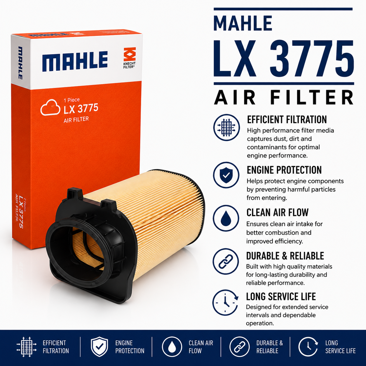 MAHLE LX 3775 Filter, Air Filter