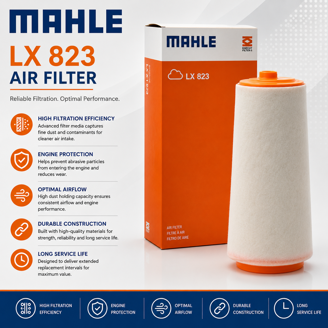 BLUE PRINT ADJ132223 Filter, Air Filter