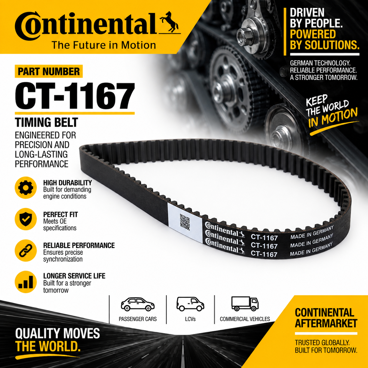 CONTINENTAL CT-1167 TIMING BELT