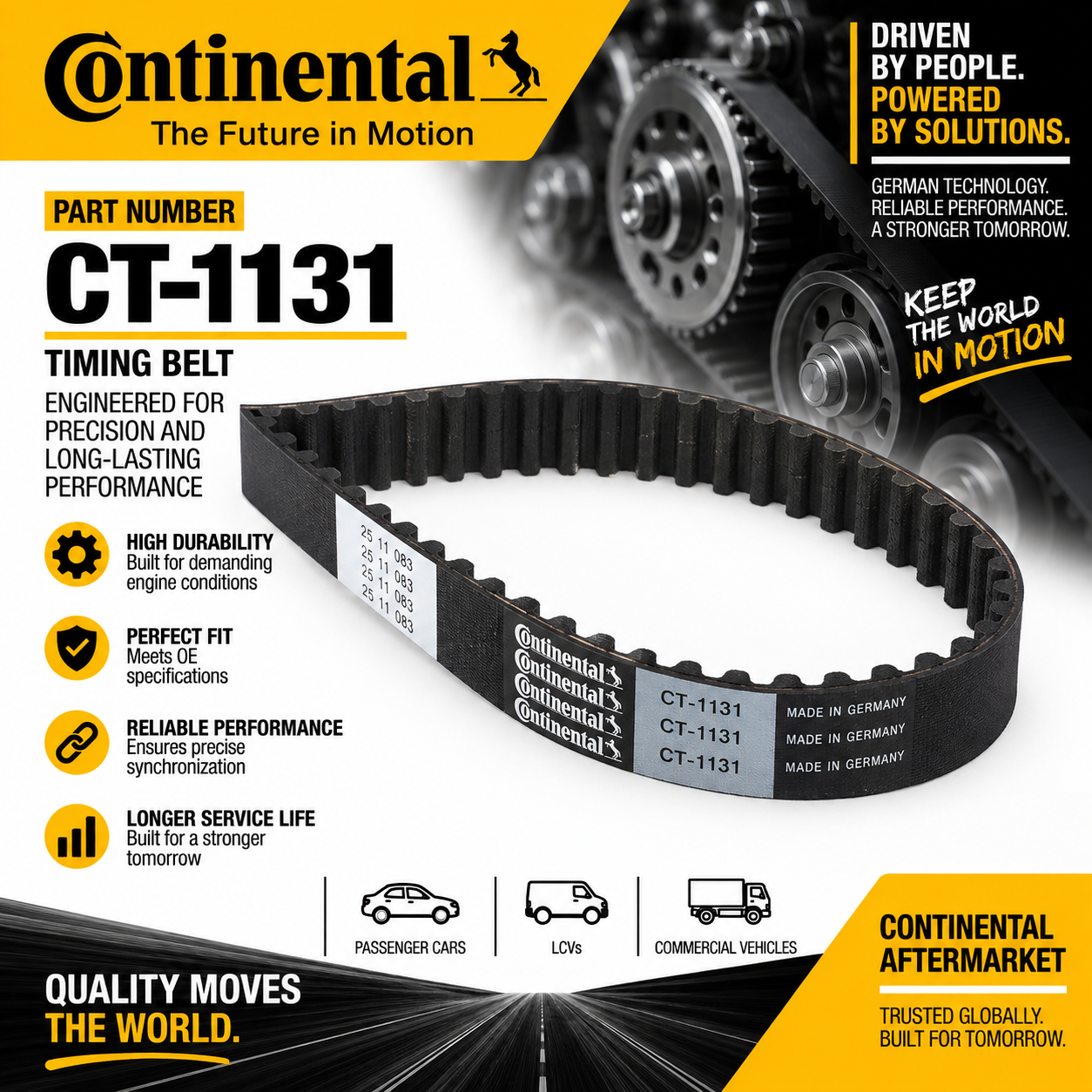 CONTINENTAL CT-1131 TIMING BELT