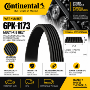 CONTINENTAL 6PK-1173 FAN BELT