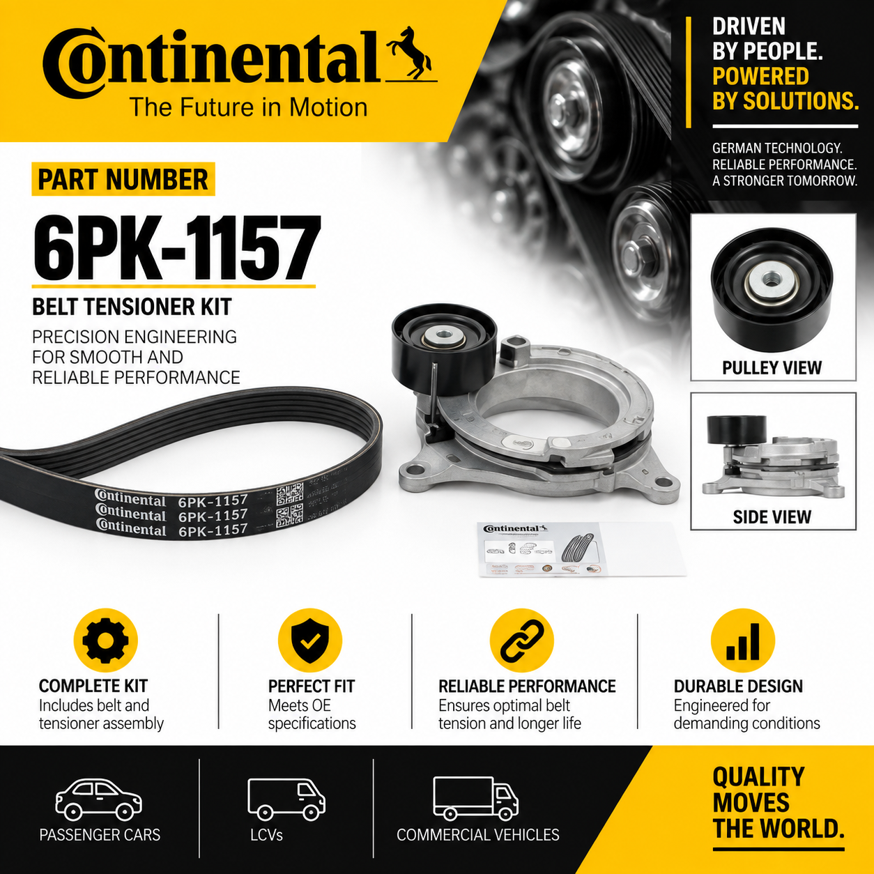 CONTINENTAL 6PK-1157 EXTRA K1 FAN BELT ADZ KIT