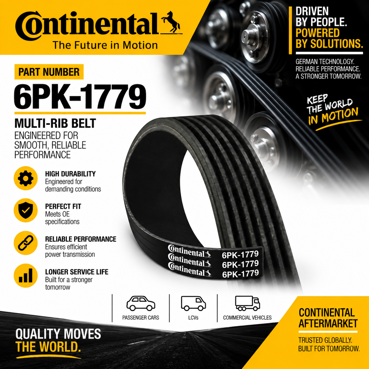 CONTINENTAL 6PK-1779 FAN BELT RIB